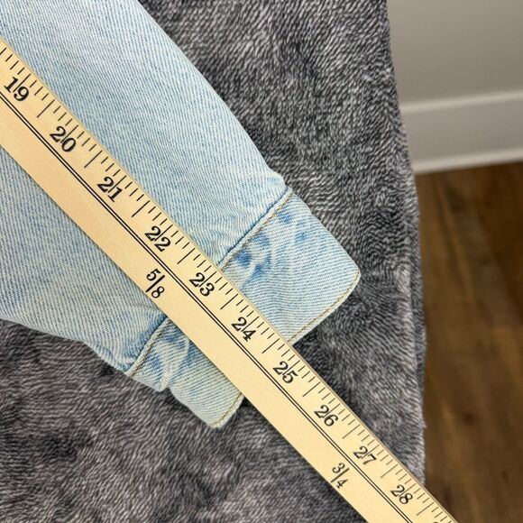 Vtg 90's Levi's Trucker Light Blue Denim Jean Jacket Men's L 70507 Distressed - Picture 9 of 13